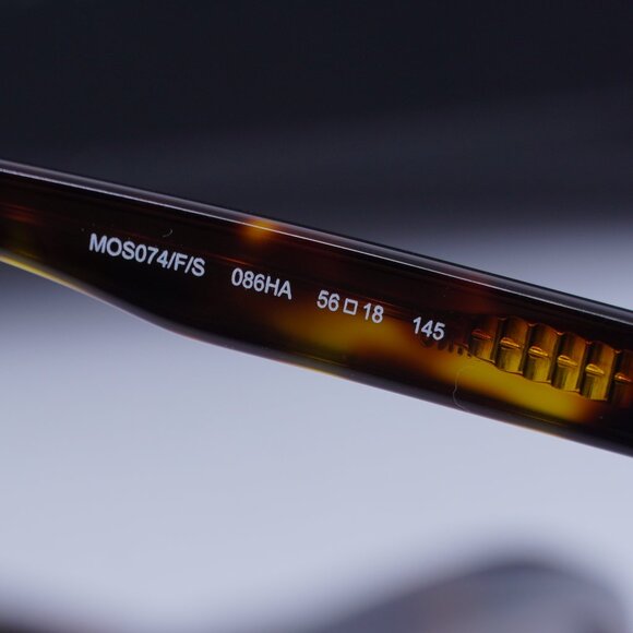 Moschino MOS074/F/S 0086 HA Square Sunglasses - Havana/Brown - Picture 6 of 11